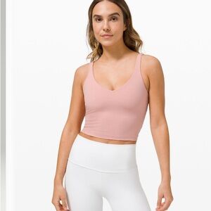 Lululemon Pink V-Neck Crop Top